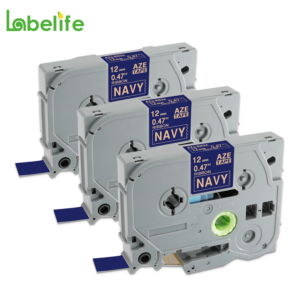 Labelife 3 шт. атласные ленты Женская Стандартная совместимая с Brother P touch лента для