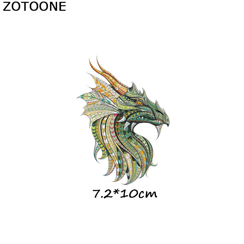 ZT1062 ZOTOONE акварельные нашивки в виде животных, железные нашивки в виде тигра для детской одежды, самодельная шляпа, аппликация, теплопередача, Виниловая аппликация, моющаяся E - Цвет: ZT1062