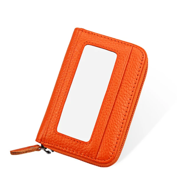 KB08 orange Кошелек из натуральной кожи RFID горизонтальный и Вертикальный чехол для карточек ID держатель карты Чехол для кредитной карты мульти-карты кошелек Лидер продаж - Цвет: KB08 orange