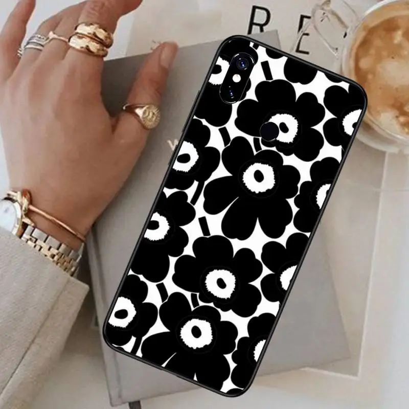 

Marimekko Blue Flower Phone Case For Xiaomi Redmi 7 8 9t a3Pro 9se k20 mi8 max3 lite 9 note 9s 10 pro