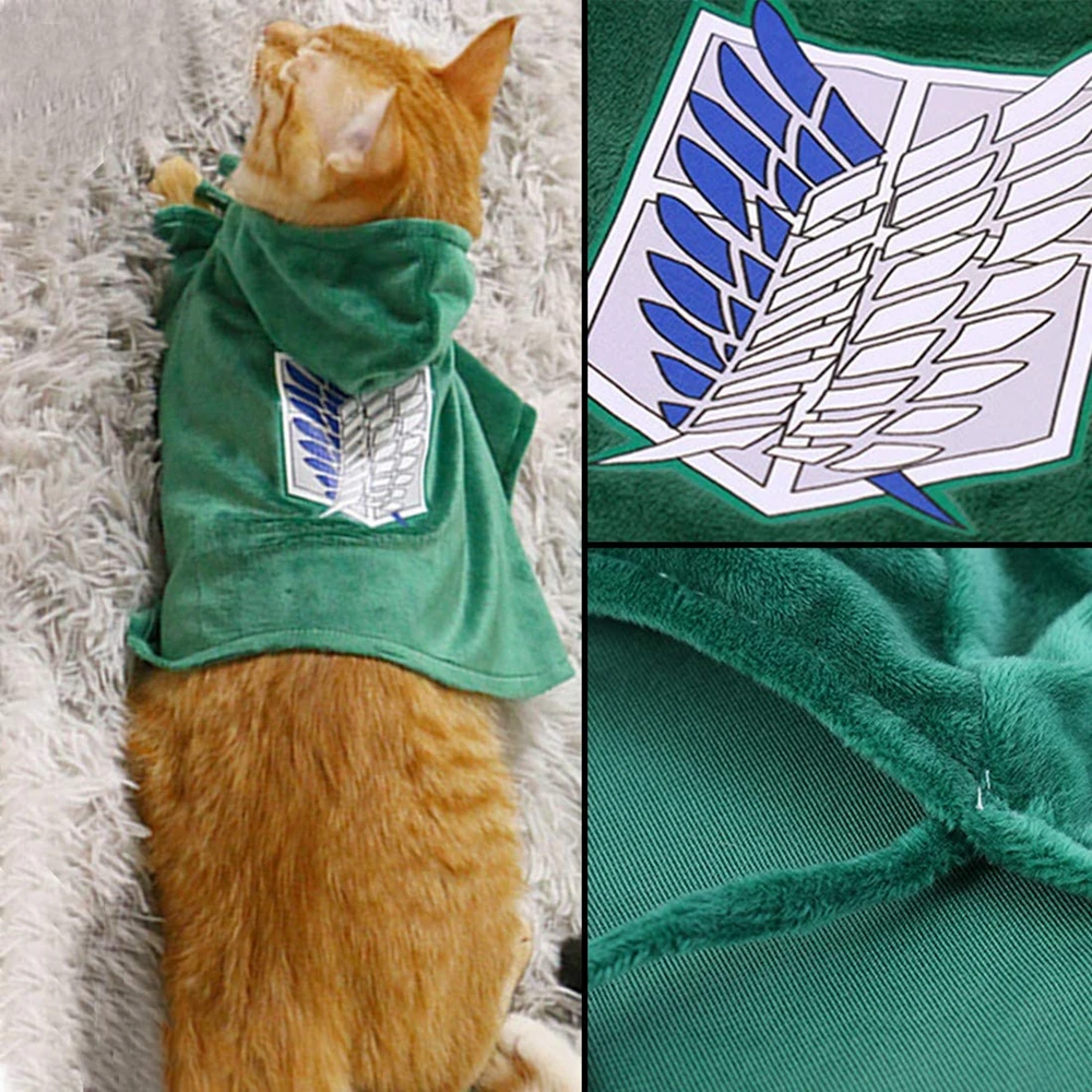 

Anime Attack on Titan Cosplay Costume Survey Corps Cloak Cape for Pet Dog Cat Photography Props Pet Supplies Shingeki No Kyojin