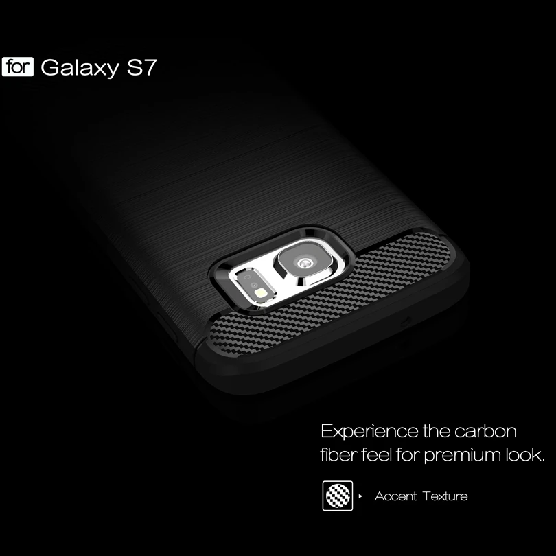 Cover Fibre Case Slim Rugged Hybrid For Samsung Galaxy S7 G9300 5.1 Carbon Armor Shockproof Soft Rubber Silicone Phone Cases |