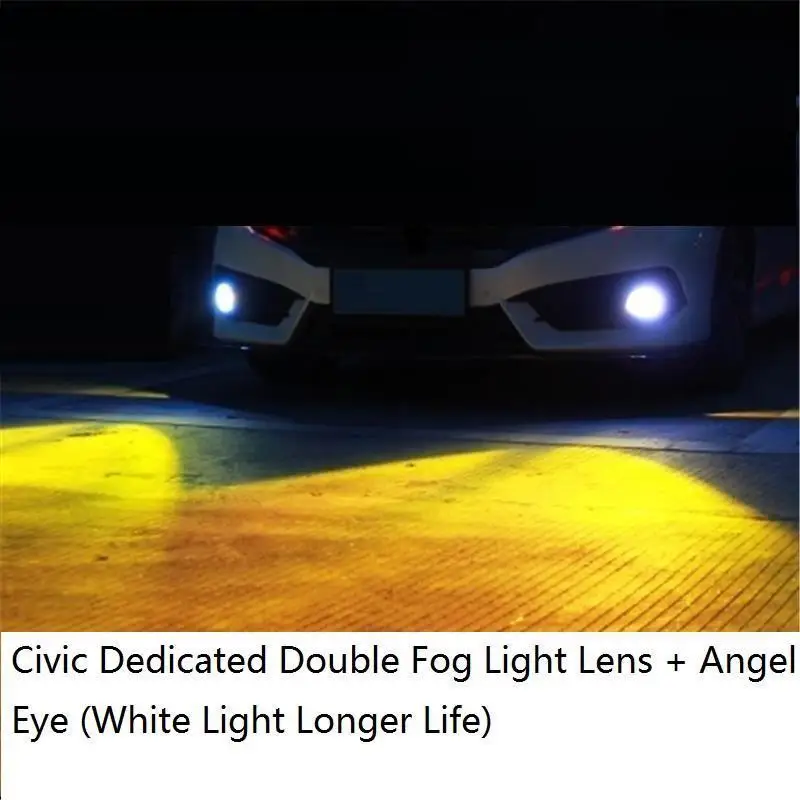 Дневные ходовые автомобильные боковые поворотники Cob Led Drl фары передние противотуманные задние Автомобильные фары в сборе 16 17 для Honda Civic - Цвет: MODEL S