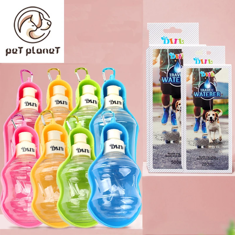 Портативная бутылка для воды собак маленьких и средних больших дозатор питьевой