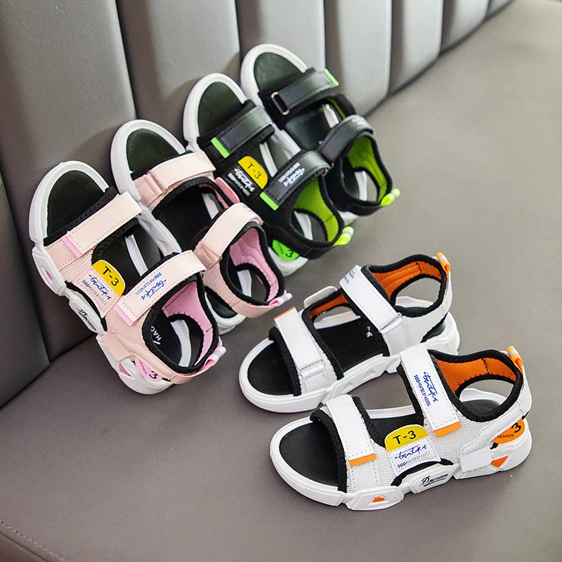 

Summer Boys & Girls Sandals Soft Bottom Kids Beach Shoes Fashion Children Sports Casual Size 26-37