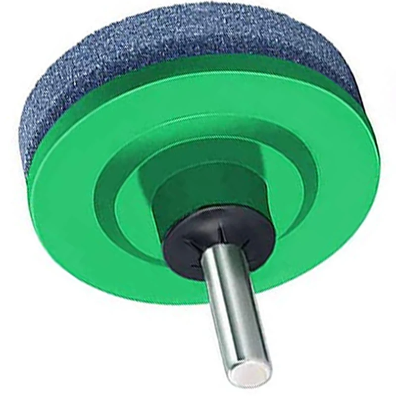

5Pcs Lawn Mower Blade Sharpener, Lawnmower Blade Sharpener for Any Power Drill Hand Drill(Green)