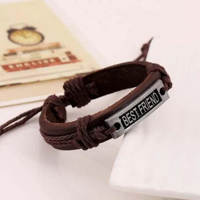 Charm Vintage Multilayer Leather Bracelet Women Believe Bracelets Cheap Jewelry Best Friends Gift#28322 | Дом и сад
