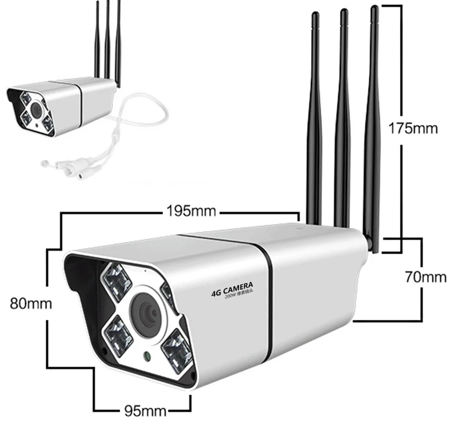 1080P HD IP камера Wifi 4G LTE V380 приложение для наружного водонепроницаемого