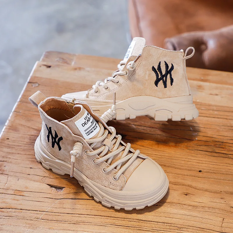 Осень-зима 2020 новые детские сапоги повседневные модные высокие для мальчиков и