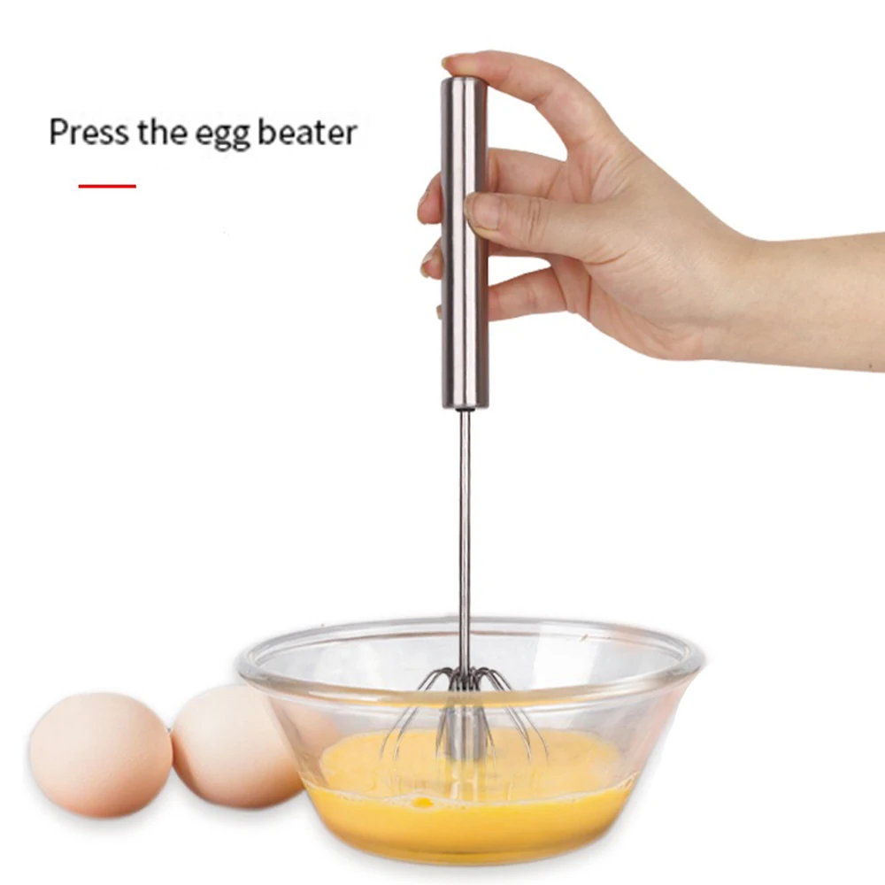 

Полуавтоматический взбиватель яиц венчик для яиц из нержавеющей стали ручной миксер самоповоротный взбиватель для яиц кухонные аксессуар...