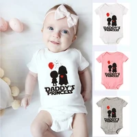 baby boys girls cotton bodysuit infant funny daddys princess letters graphic printed fashion onesies toddler soft wear rompers