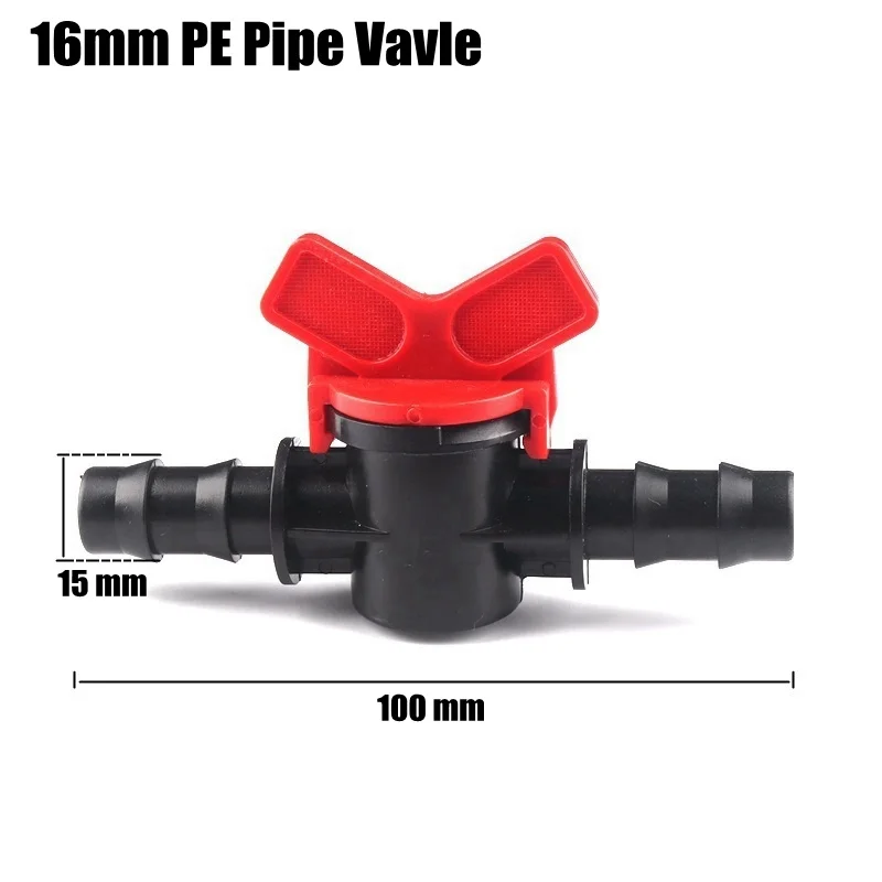 16PE Pipe Valve 3 шт. 8 видов разъем типа орошения шаровой клапан микро капельного орошения шланг разъемы сельскохозяйственные поливы наборы PE трубы клапан - Цвет: 16PE Pipe Valve