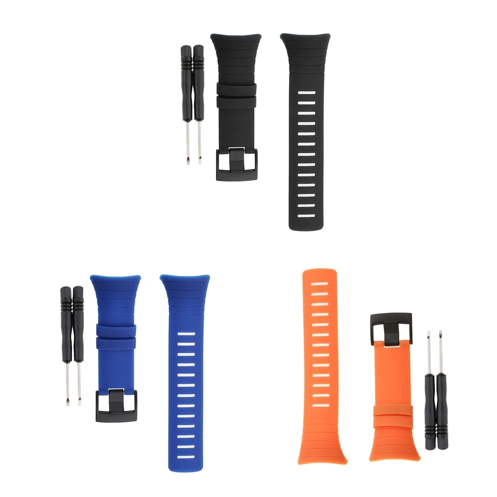 

for Suunto Core Strap Rubber Band One Size Strap Stainless Steel Buckle