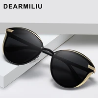 dearmiliu 2022 womens vintage cat eye sunglasses women brand designer fashion round retro polarized mirror sun glasses for women