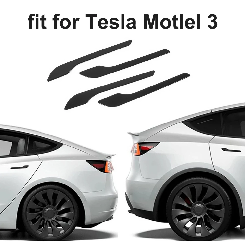 

4Pcs Car Door Handle Protection Cover Carbon Fiber Protector Sticker For Tesla Model 3 Y Anti-scratch Car Styling Accessories