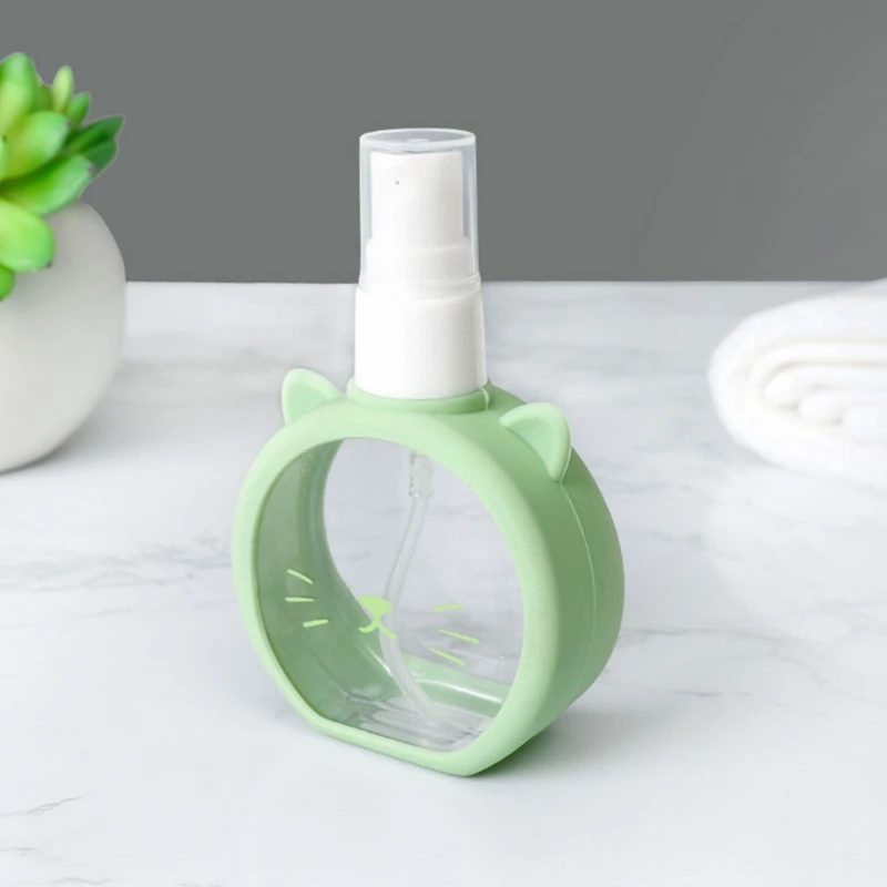 

New 10Pcs 55ml Empty Spray Bottle with Silicone Cover Cartoon Mist Liquid Containers
