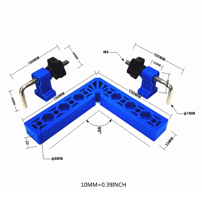 

2021 New Metal L-Type Corner Clamp 90 Degrees Positioning Squares,Right Angle Clamp , Woodworking for Picture Frames, Boxes,etc