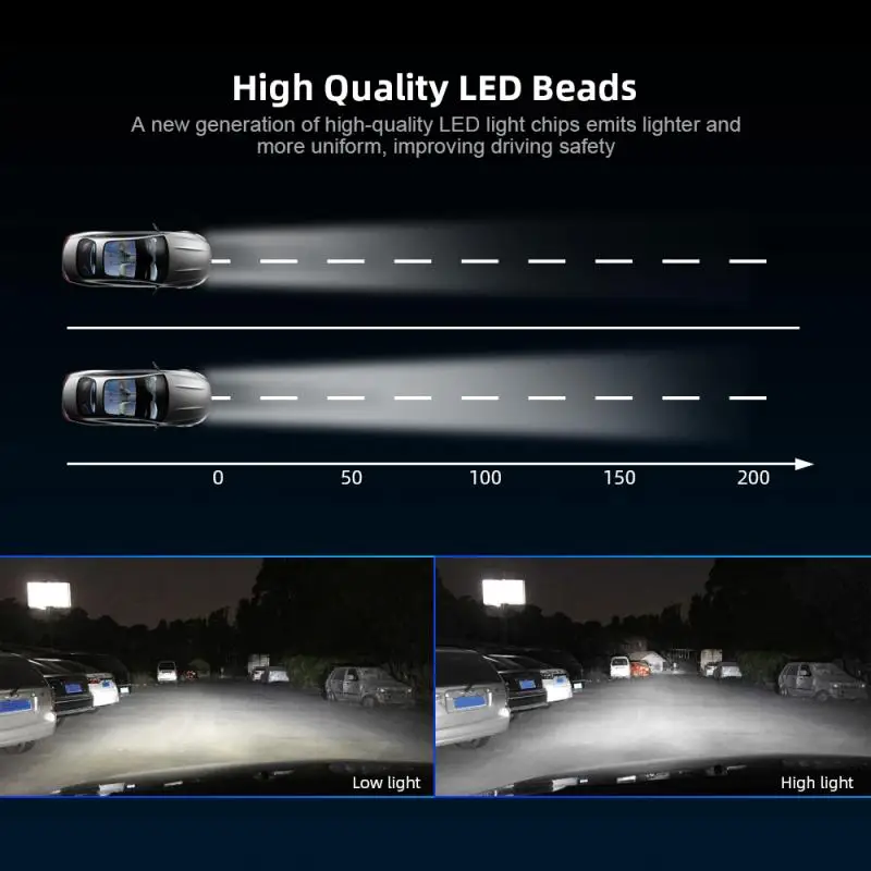 2 шт. Автомобильные светодиодные лампы C6 COB H11 H8 H9 120 Вт 6000 лм|Передние LED-фары для