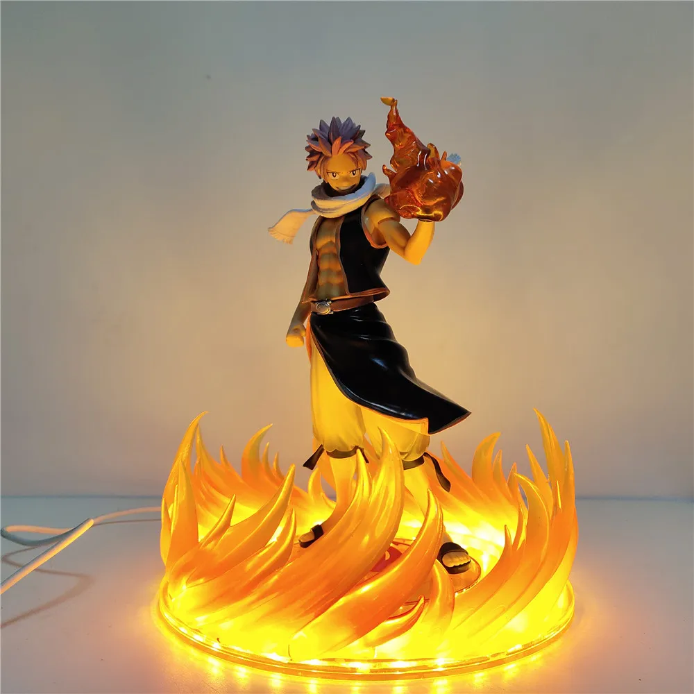 Fairy Tail Natsu LED Night Light Anime DIY Decor Lamp Etherious Dragneel Figura Desk Table Lampara Figma Bedroom Decor Lighting