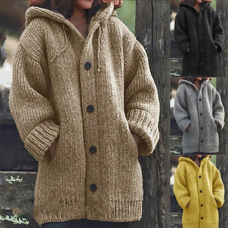 2019 зимний женский вязаный свитер с длинным рукавом повседневный однотонный