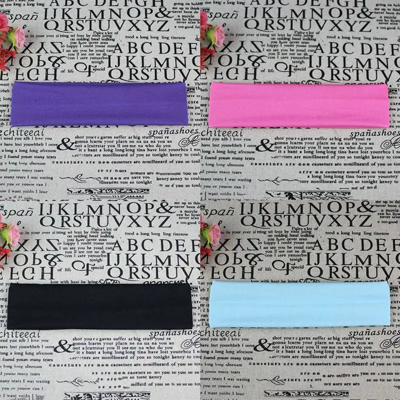 

Fashion 2021 Women Men Sport Sweatband Headband Yoga Gym Stretch Basketball Hair Band