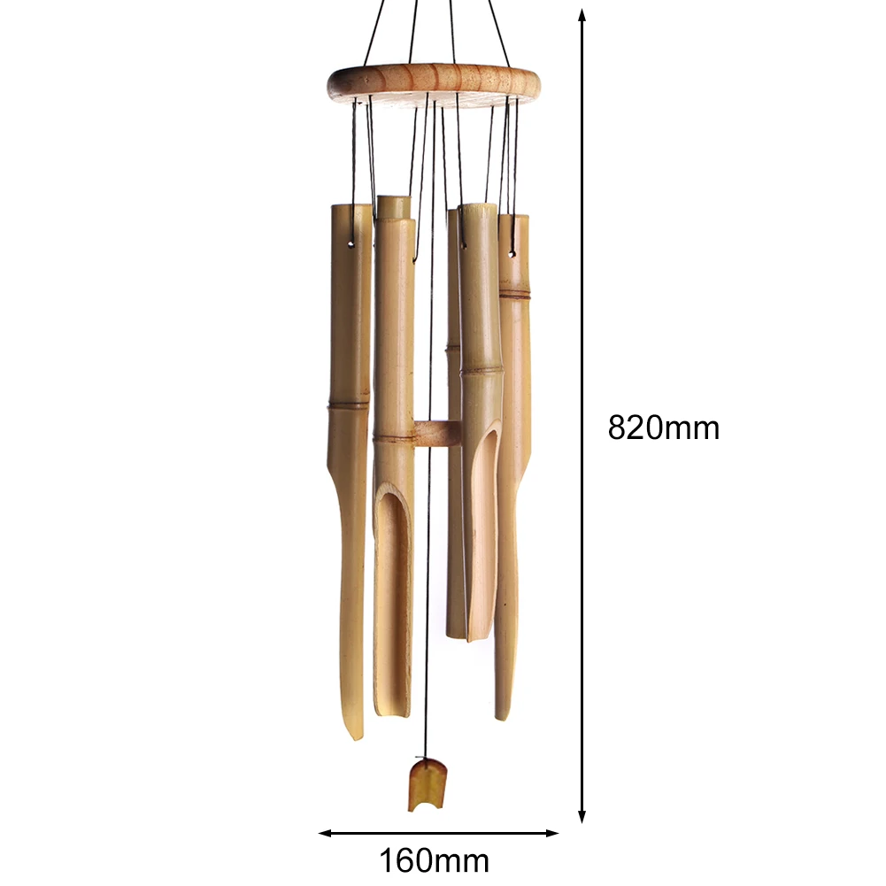 

Retro Bamboo Wind Chimes Indoor Outdoor Yard Window Wall Hanging Garden Tubes Bells Crafts For Home Handmade Windbell Decoration