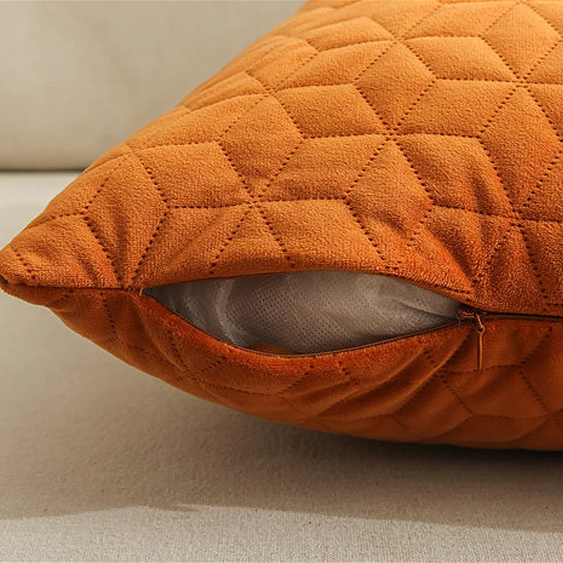 

Solid Color Simplicity Sofa Cushion Cover Pillowcase Velvet Pillowcase Solid Color Pillowcase Classic Household Items