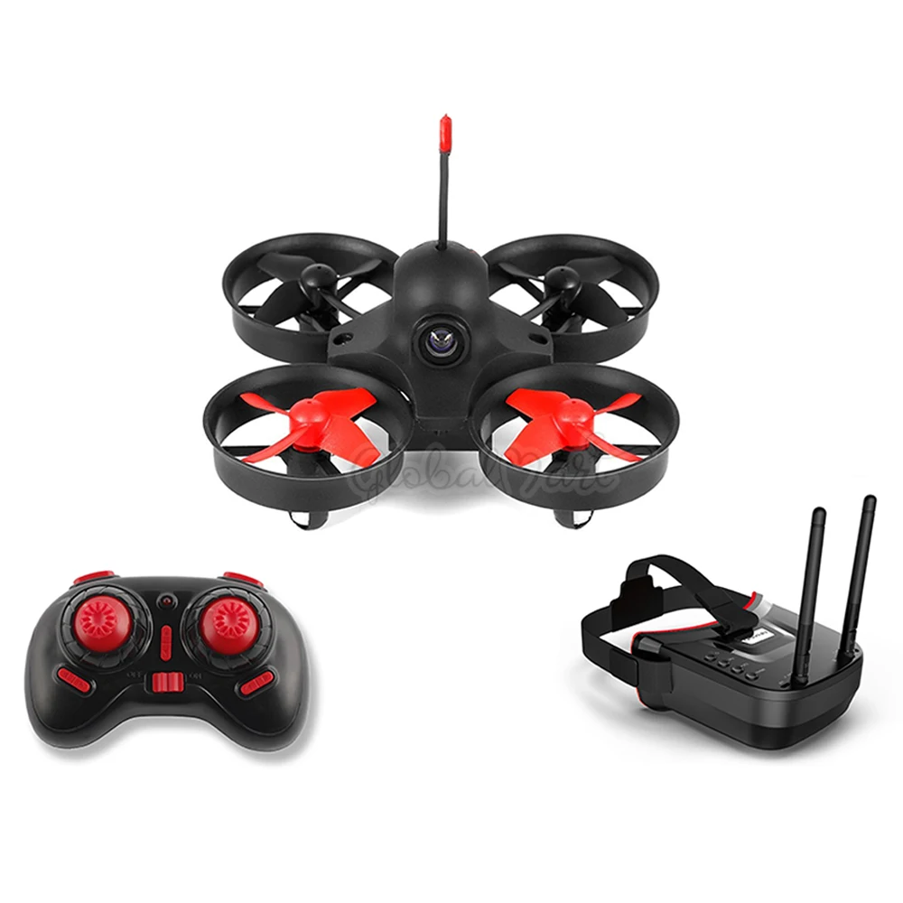 Микро FPV гоночный Квадрокоптер с 5 8G 25mW 40CH 800TVL камерой и 3 дюймовыми очками VR