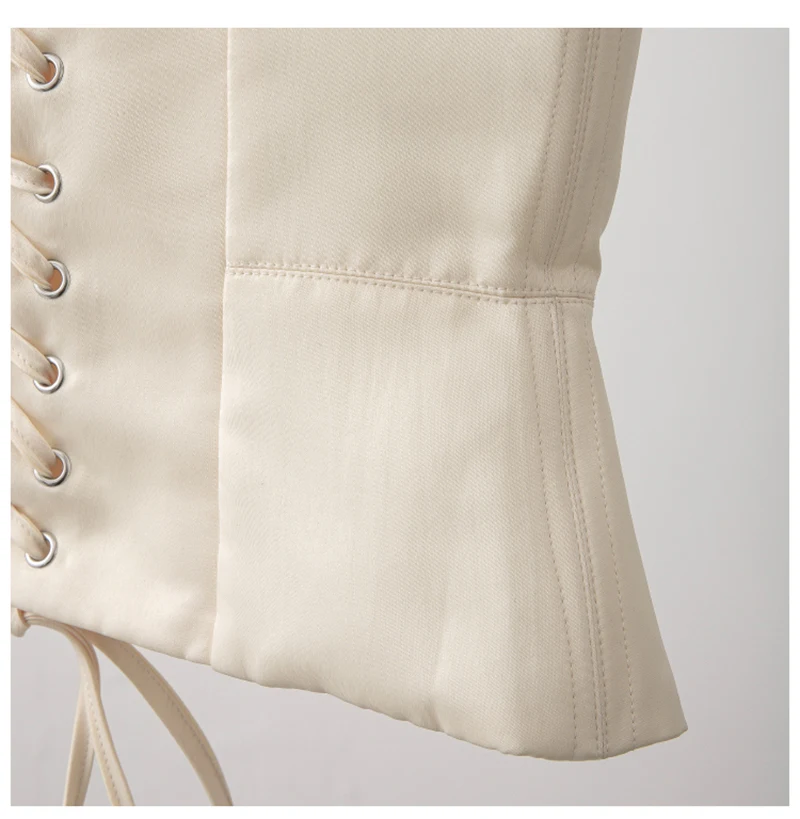 

[EAM] Women Rhinestone Zipper Bandage Tank Tops New Square Neck Sleeveless Personality Fashion Tide Spring Summer 2021 1DD9075