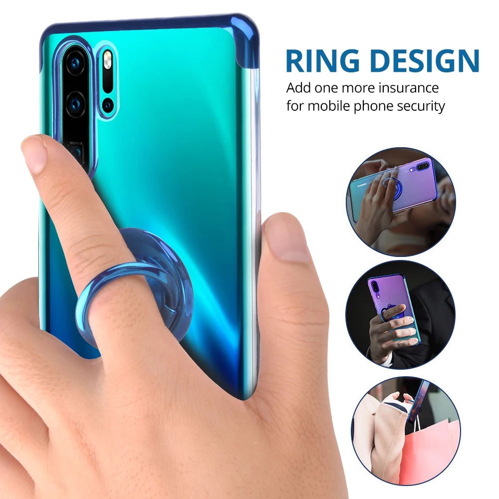 ANKNDO подставка с магнитным кольцом чехол для телефона huawei P20 P30 mate 20 петлей на палец