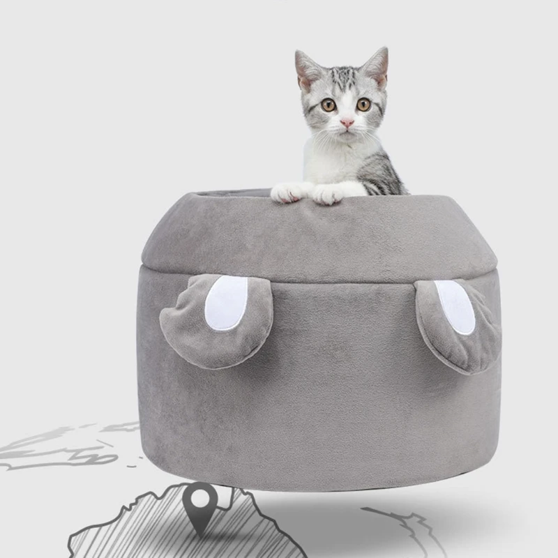 

Warm Cozy Pet Bed Dog Cat House Winter Sleeping Bag Portable Indoor Cave Nest Puppy Tent with Removable Cushion
