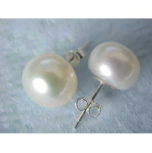 

New Arrival Favorite Pearl Earring 10.5mm AAA White Pearl Stud Earrings S925 Silver Stud Fine Jewelry Charming Women Gift