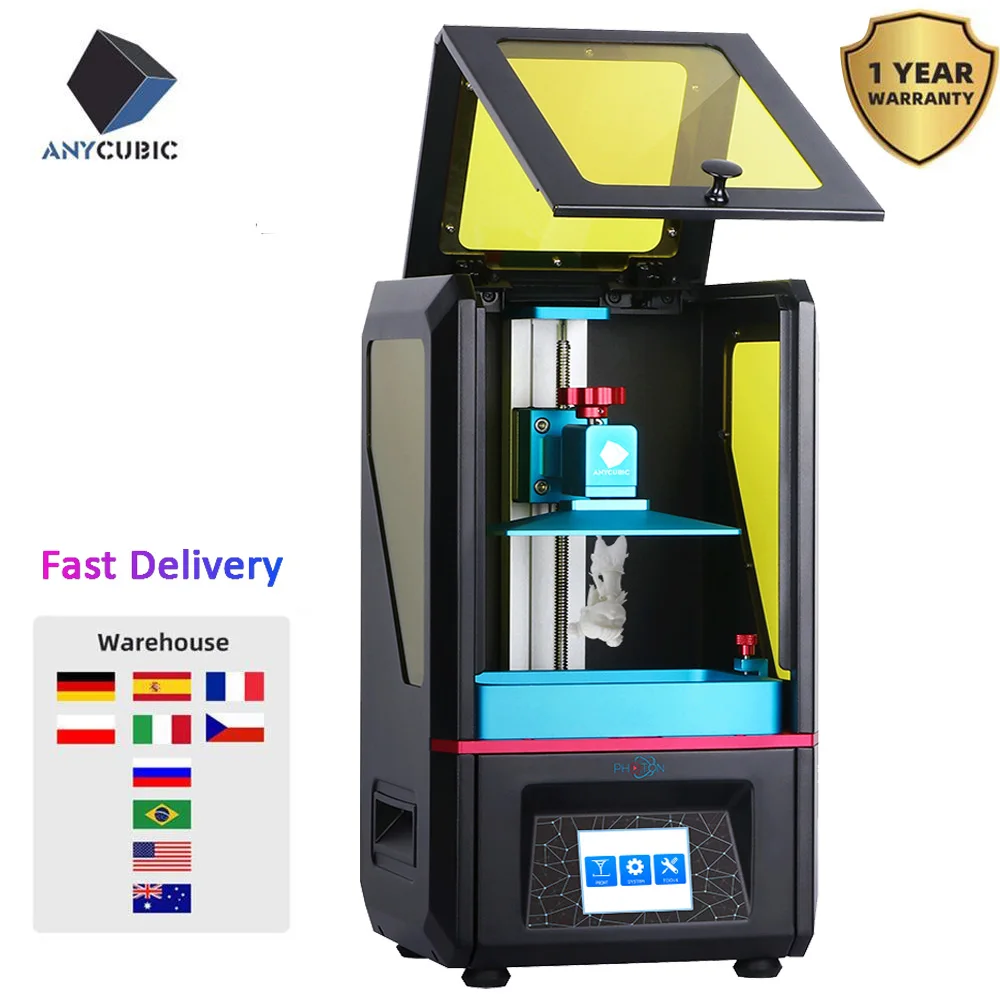 ANYCUBIC Photon SLA 3d принтер размера плюс UV lcd Собранный 2K экран Off-Line Print Impresora 3d Drucker Impressora UV смола
