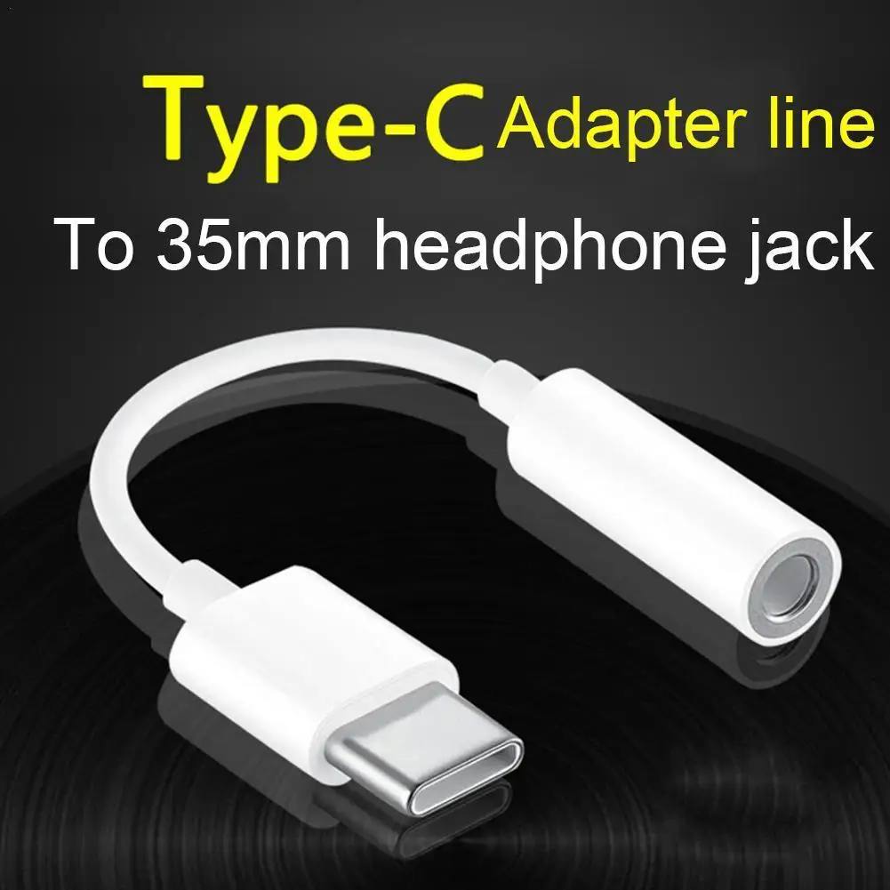 

1pc Type C 3.5mm Aux Adapter Usb C To 3.5MM Headphone Jack Adapter Audio Cable for Samsung Note 20 Ultra S21 Plus Google Pixel 4