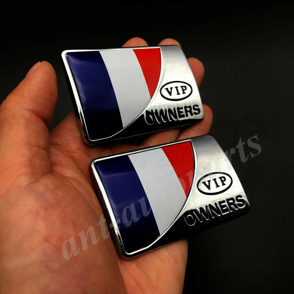 

2x Metal France French Flag Car Emblem Badge Motorcycle Decals Sticker Fairing