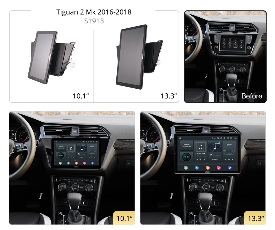 Автомагнитола Ownice на Android 10 0 автомобильная аудиосистема 2DIN для Volkswagen Tiguan 2 Mk 2016-2018