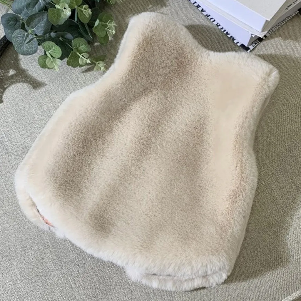 Жилет из искусственного меха детский жилет для маленьких девочек зимнее теплое