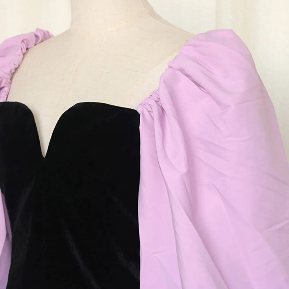 Блузка женская длинная розовая с пышными рукавами 2021 | Женская одежда