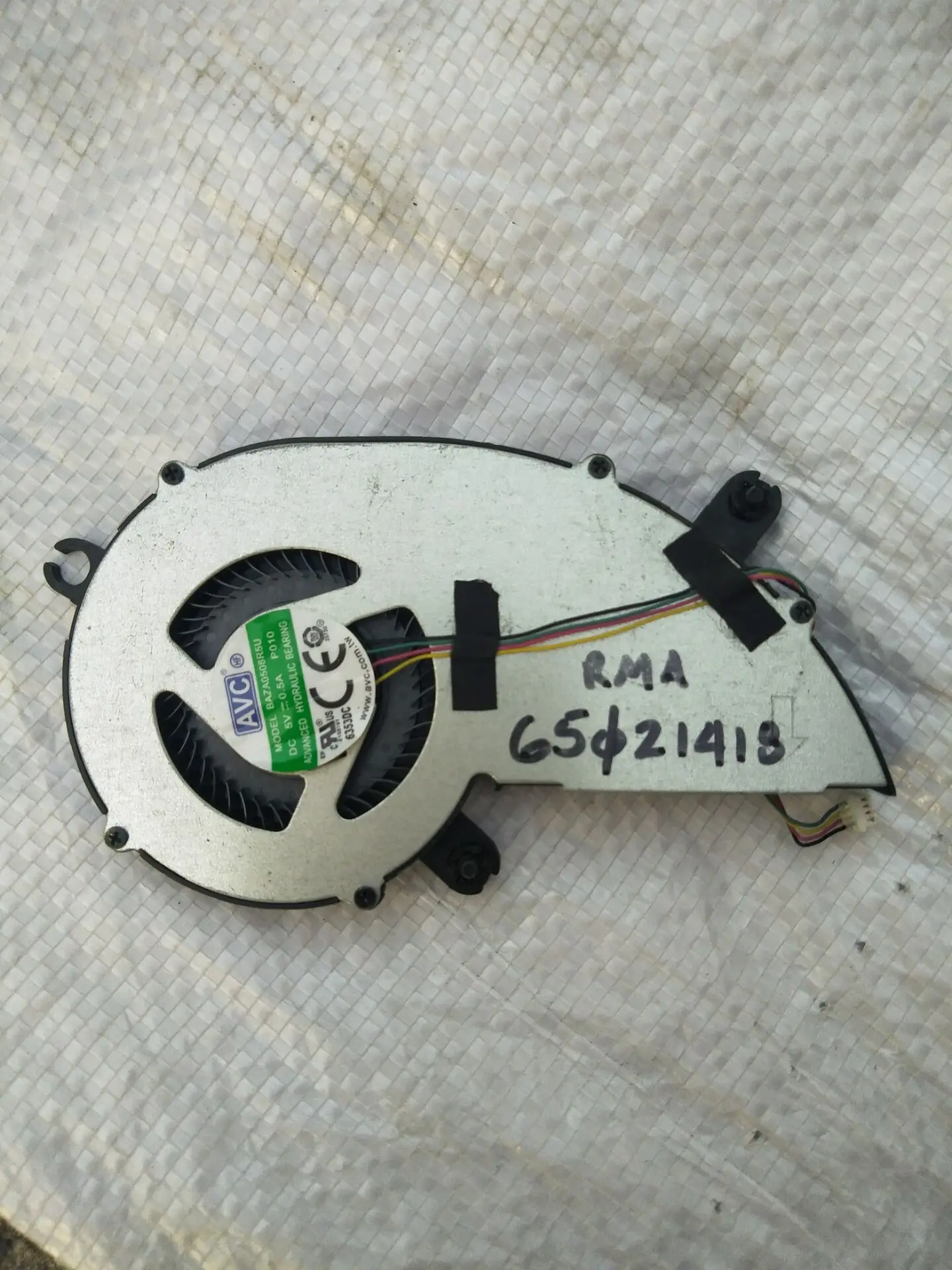 

For AVC BAZA0508R5U DC5V 0.50A P010 4Pin Notebook Fan