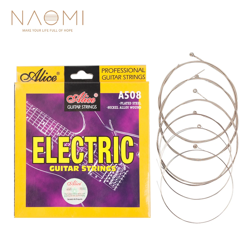 

NAOMI Alice Electric Guitar Strings 009-042 inch Plated Nickel Alloy Wound A508-SL Guitar Accessories