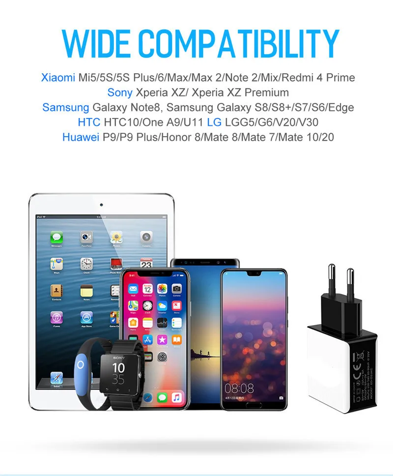 Быстрая зарядка 3 0 QC USB настенное быстрое зарядное устройство для SAMSUNG Huawei Xiaomi iphone