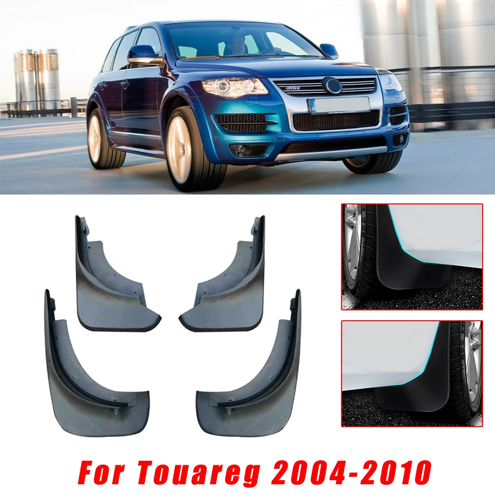 

4 шт. автомобильные грязезащитные щитки для VW Touareg 2004-2007 2008 2009 2010 подходят без сверления брызговиков наборы расклешенных брызговиков литая автостайлинг