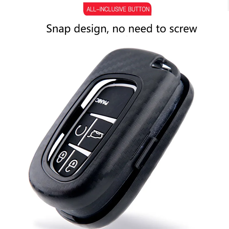 

ABS Car Key Case Cover For Jeep Grand Cherokee Compass Patriot Dodge Journey Chrysler 300CRenegade Car Key Shell Car Keychain