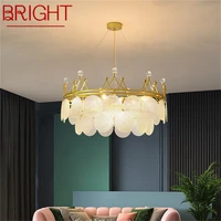 bright nordic chandelier lamps led fixtures gold crown shape pendant light home led for living room