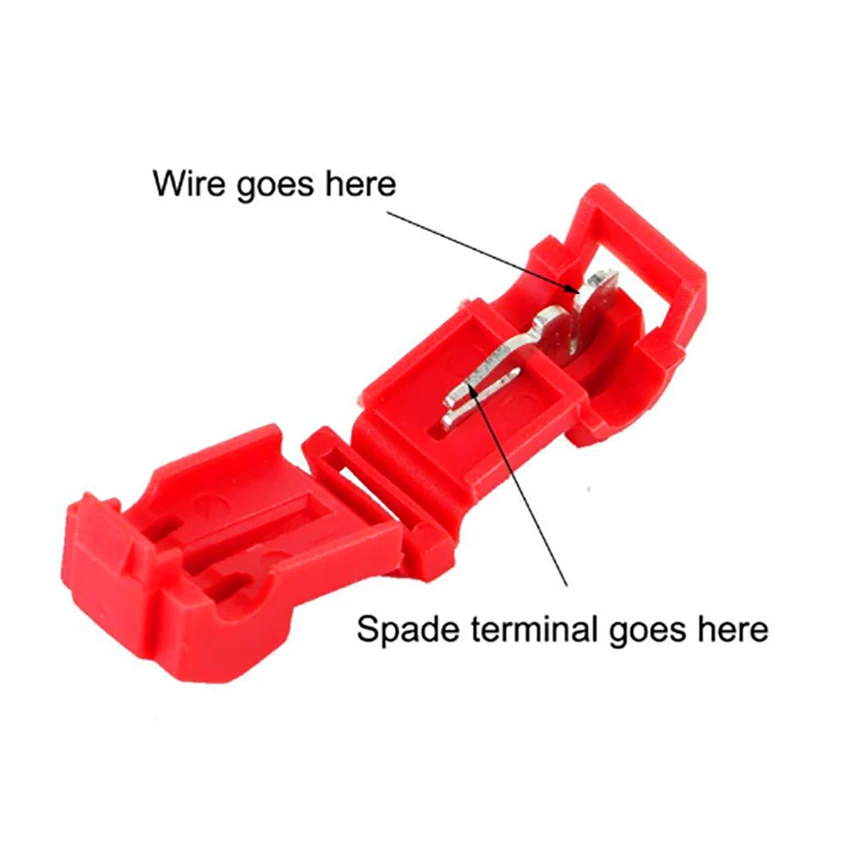 240 шт Т-образные электрические соединители для быстрого соединения проводов и