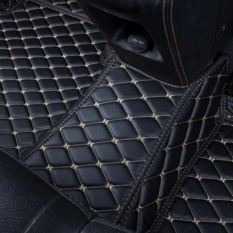 Ручная работа автомобильные коврики 5D из искусственной кожи вышивка плед на