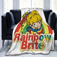 rainbow brite ultra soft micro fleece blanket couch for adults or kids