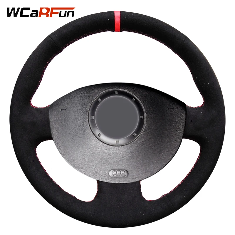 WCaRFun черный замшевый красный маркер сделай сам для Renault Megane 2 2003 2008 Kangoo Scenic 2009|Чехлы