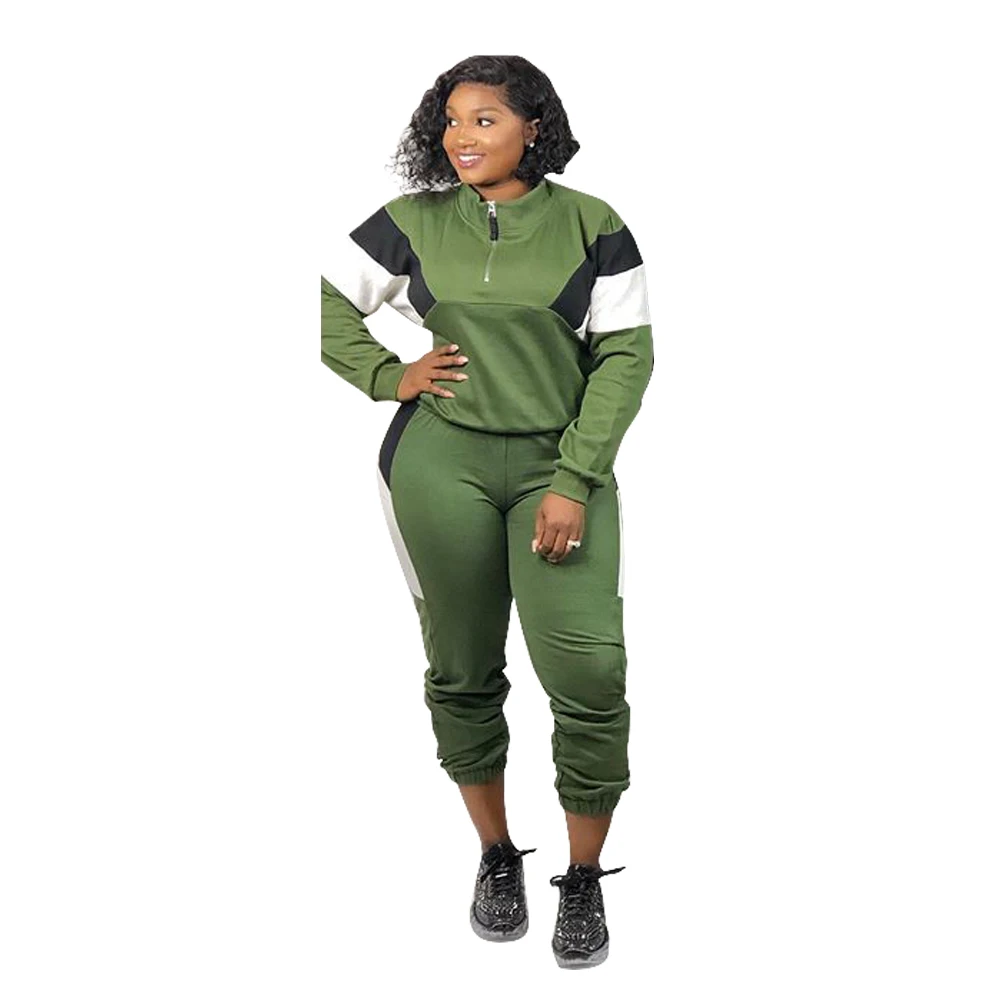 Зимний женский комплект спортивный костюм с длинным рукавом пэчворк на молнии