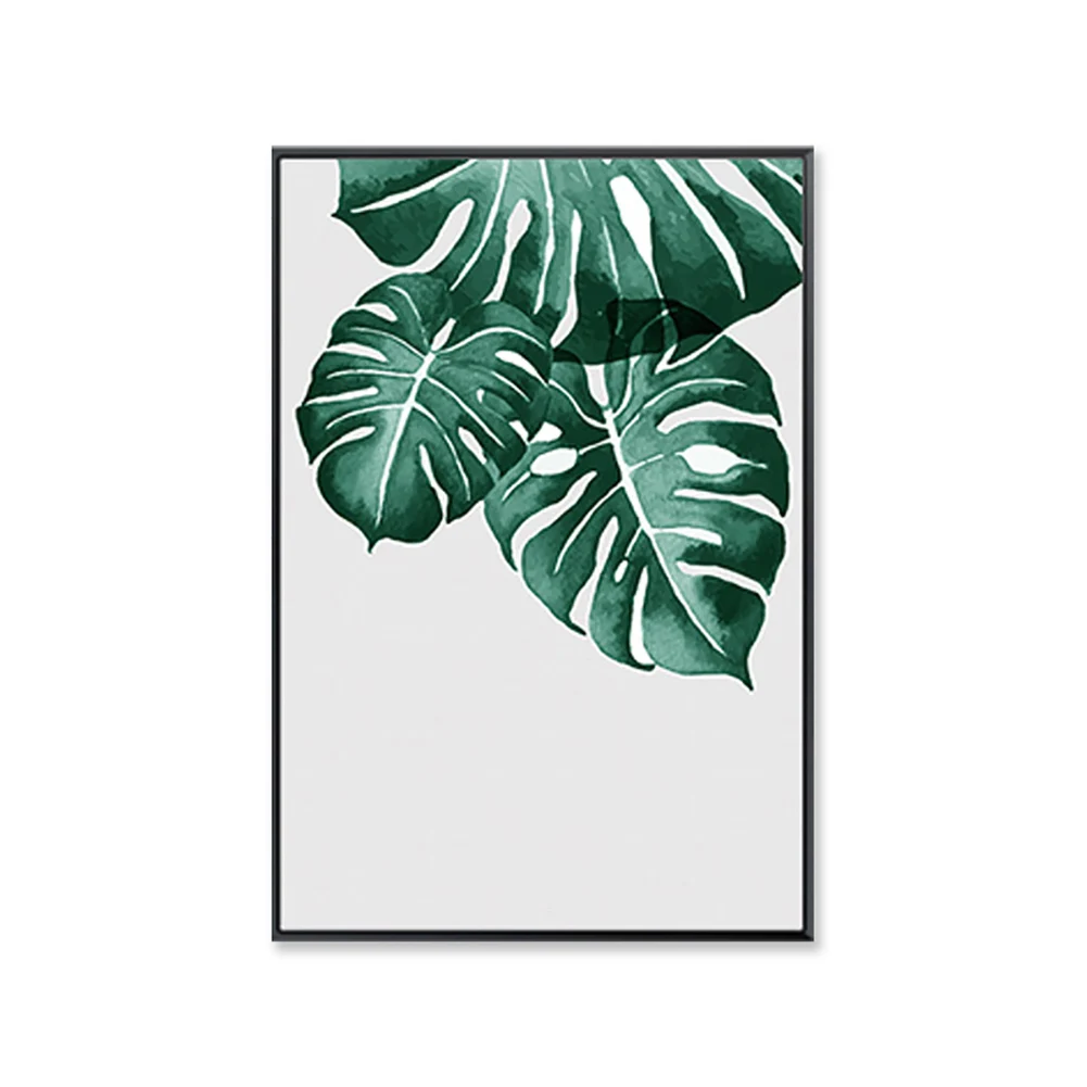 Картина на холсте растения зелень листья картина художественный плакат